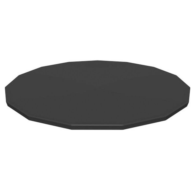 Bestway Round Pool Cover Accessory for 15 Foot Above Ground Framed Swimming Pools and Round Inflatable Ring Pools, Black (Cover Only)