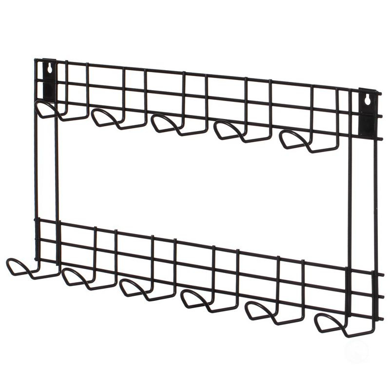 Gardenised Wall Mount Garden Tool Storage Rack Hook On Garage, Garden and Yard, Black