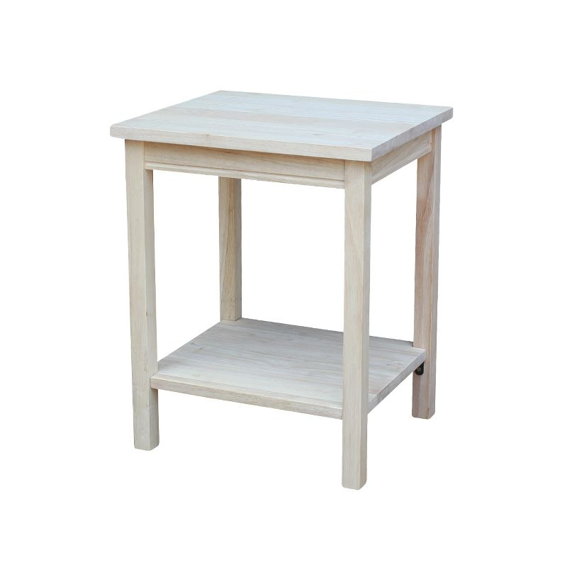 29" Square Portman Accent Table Unfinished - International Concepts: Solid Wood, Entryway Display, Parawood