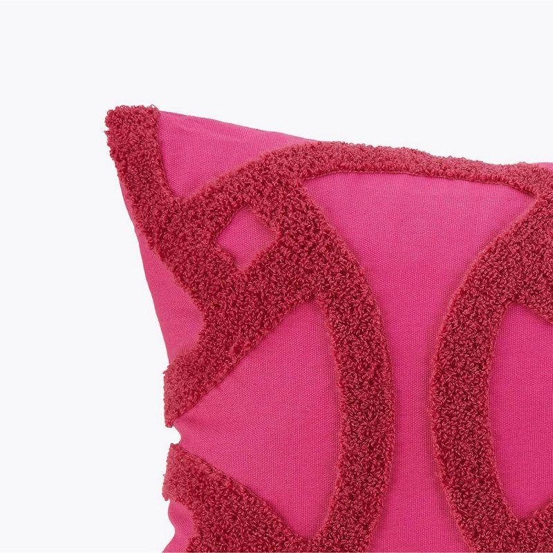 Santorini Embroidered Cotton Throw Pillow