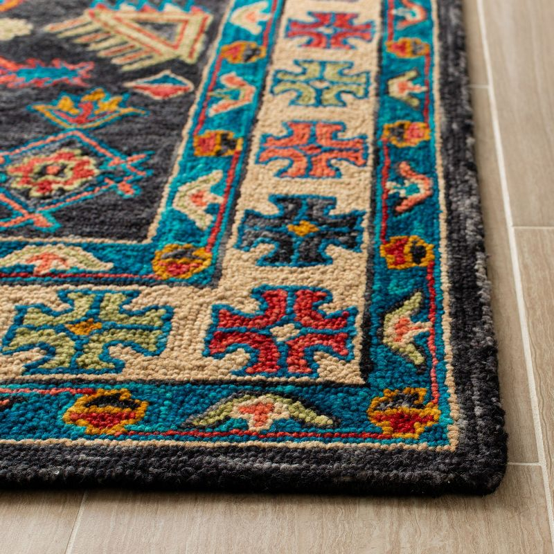 Aspen APN521 Hand Tufted Indoor Accent Rug - Charcoal/Blue - 2'3"x5' - Safavieh