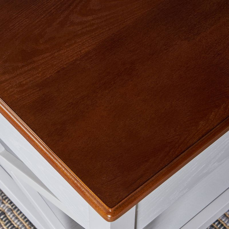 Decatur Farmhouse Lift Top Coffee Table with Storage, White - Christopher Knight Home