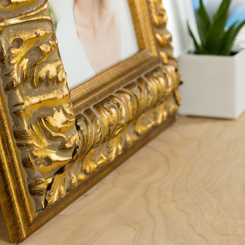 Barroco 24x36 inch Antique Gold Single Image Picture Frame