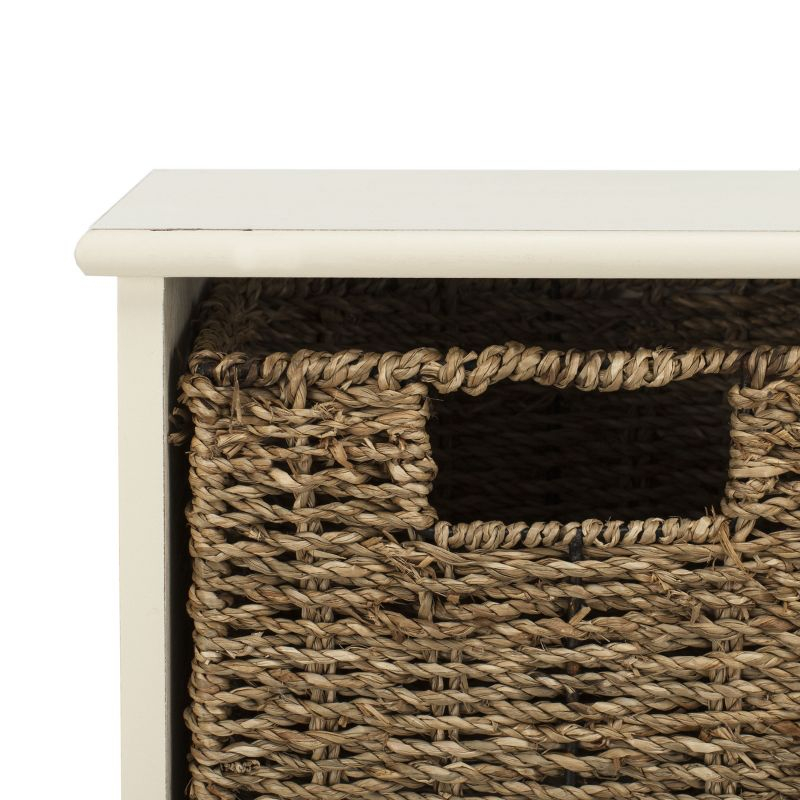 Finley Hanging 3 Basket Wall Rack - White - Safavieh