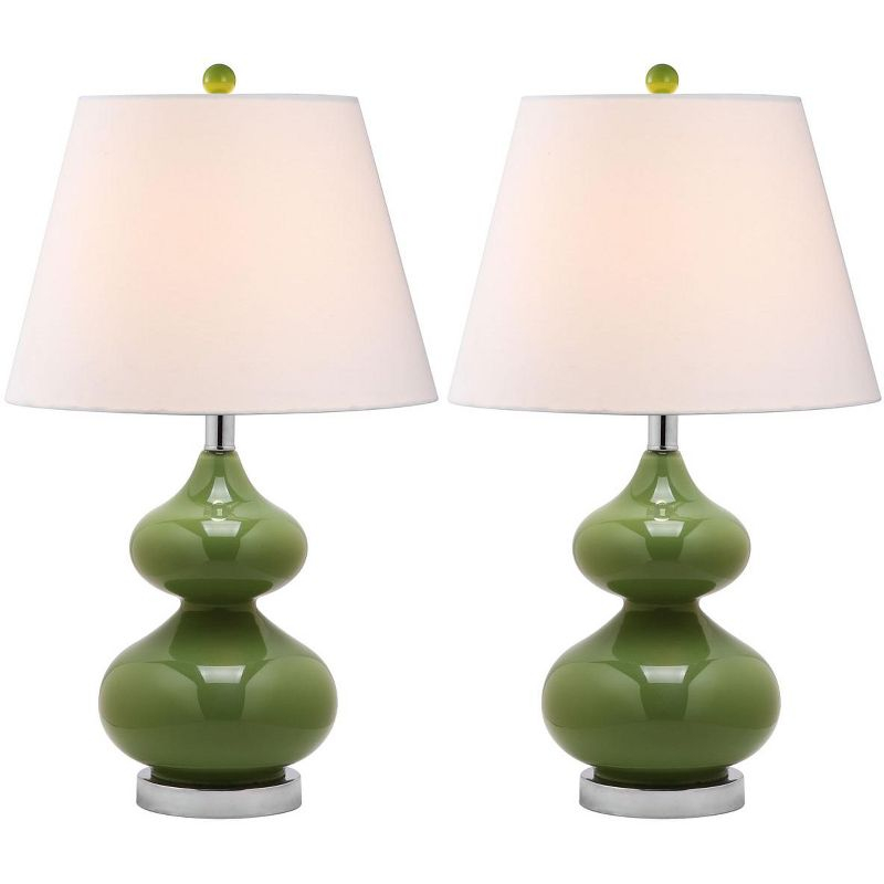 Eva Double Gourd Table Lamp (Set of 2) - Green - Safavieh.