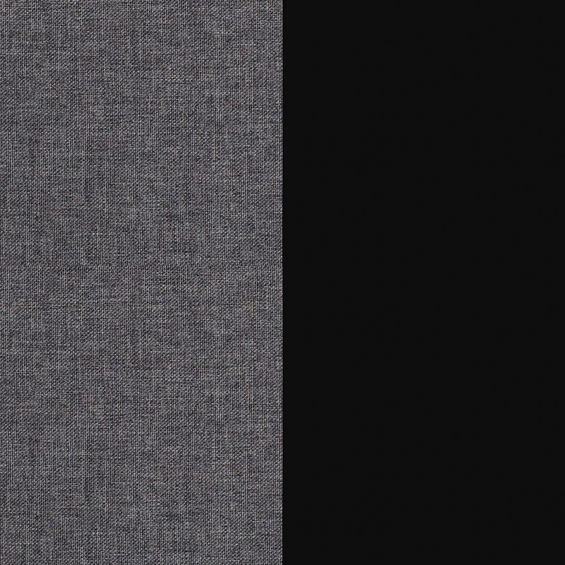 Emma and Oliver Charging Nightstand with 3 Fabric Drawers, 2 USB Ports, 1 Outlet in Charcoal/Blk