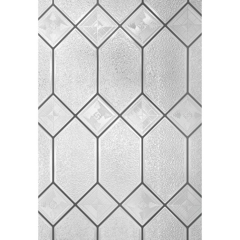 24" x 36" Old English Window Film - Artscape: Vinyl Privacy Film, Frosted Pattern, Adhesive-Free Clings