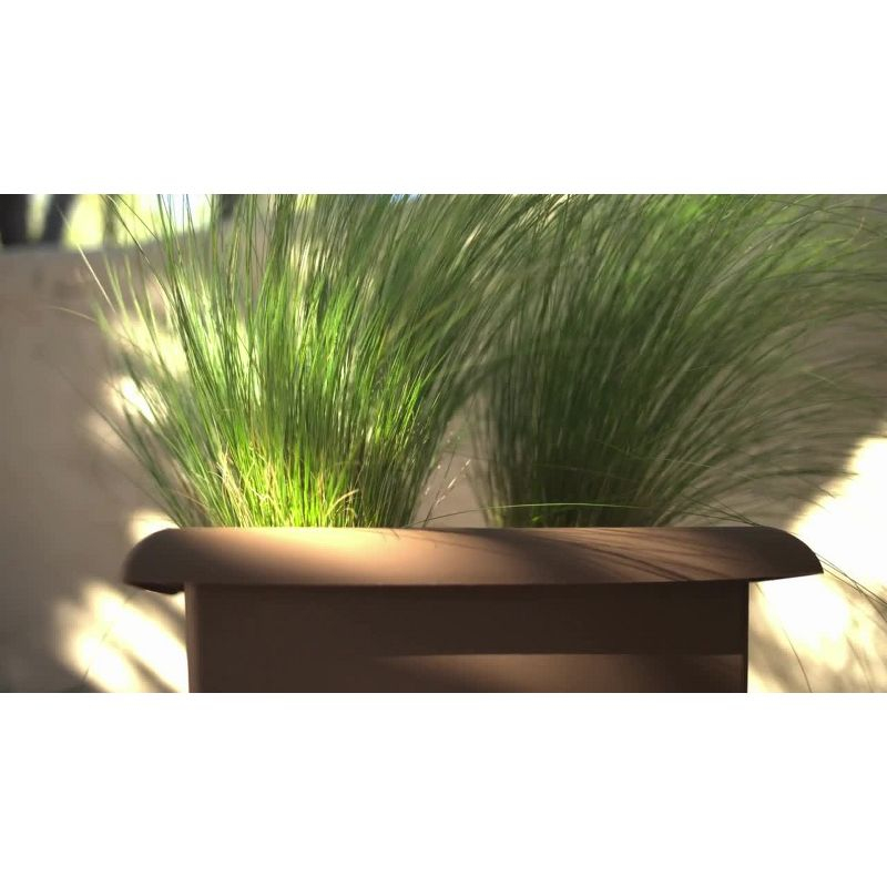 Bloem 26"x11" Veranda Rectangular Window Deck Box Planter Charcoal
