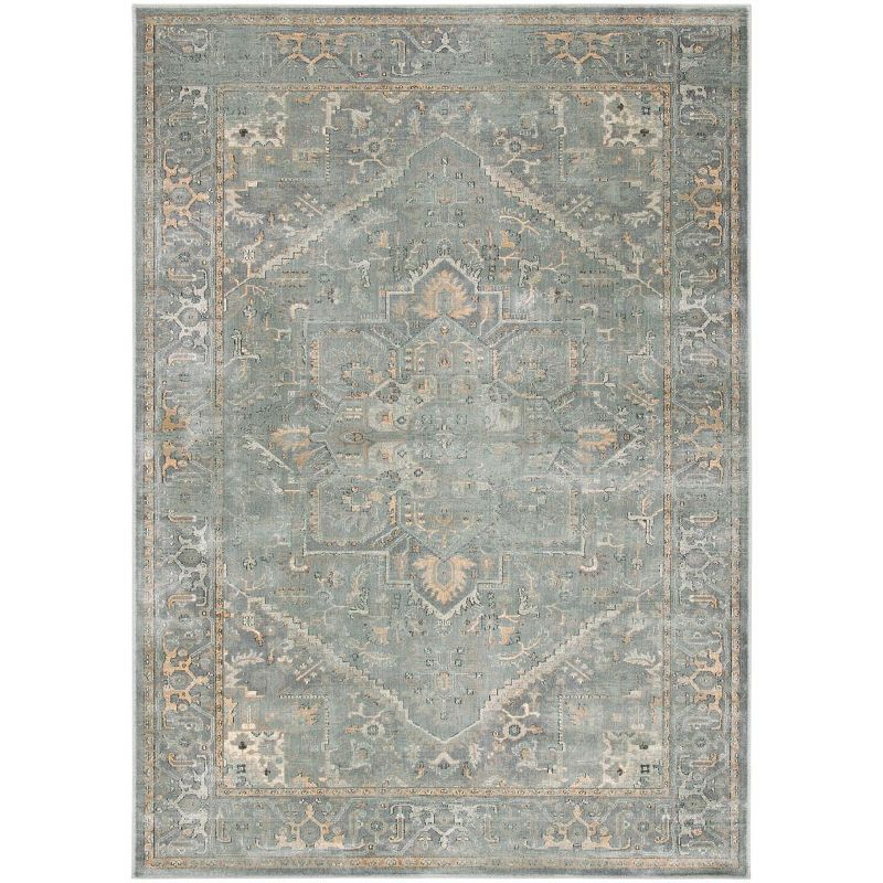 Vintage VTG114 Power Loomed Indoor Skid-Resistant Area Rug - Grey/Multi - 6'7"x9'2" - Safavieh
