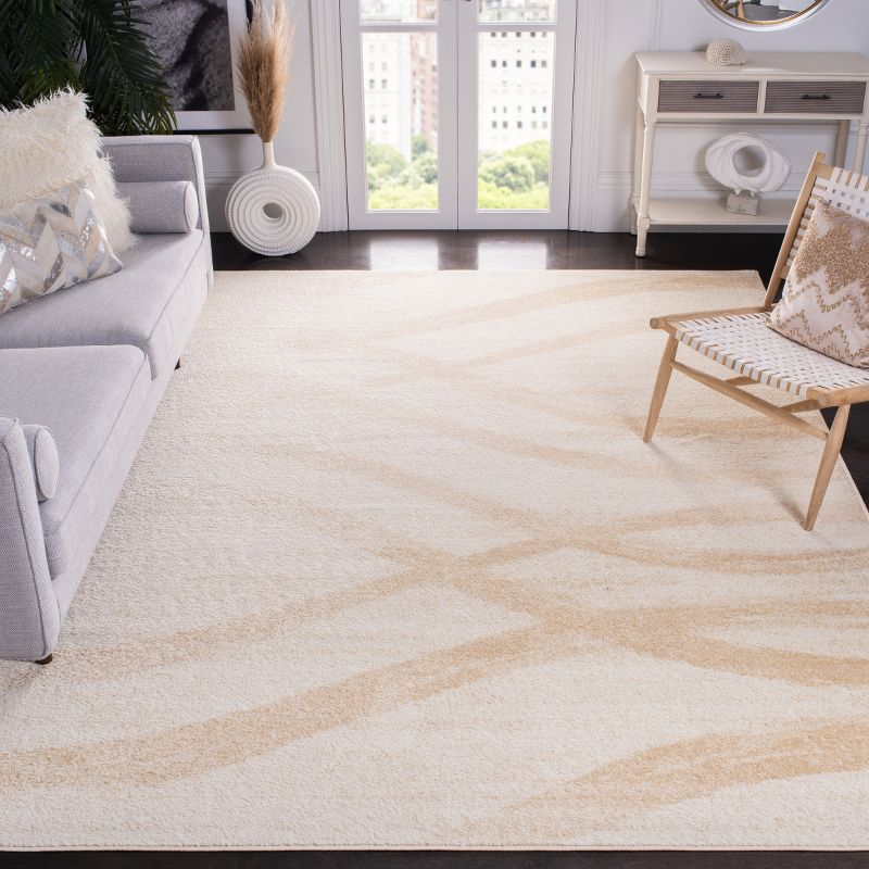 Adirondack ADR125 Machine Made Indoor Area Rug - Cream/Champagne - 9'x12' - Safavieh