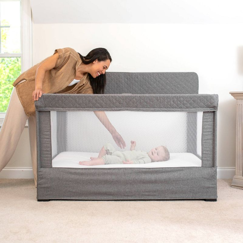 Baby Delight Lunaire Crib - Charcoal Tweed
