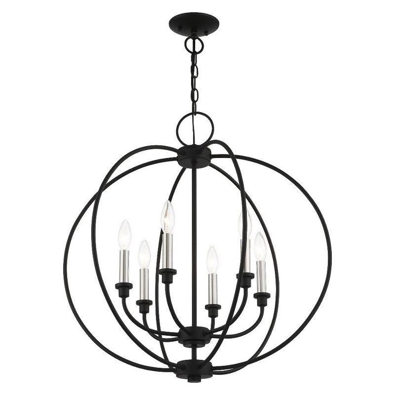 Livex Lighting Milania 6 - Light Chandelier in  Black