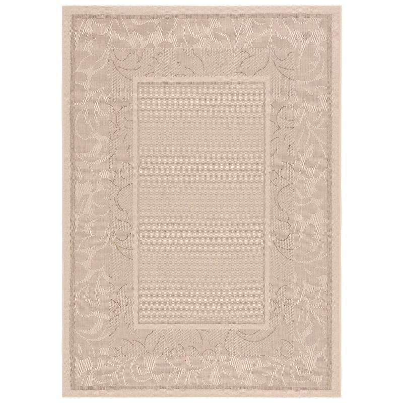 Courtyard CY1704 Power Loomed Indoor and Outdoor Area Rug - Natural/Brown - 5'3"x7'7" - Safavieh