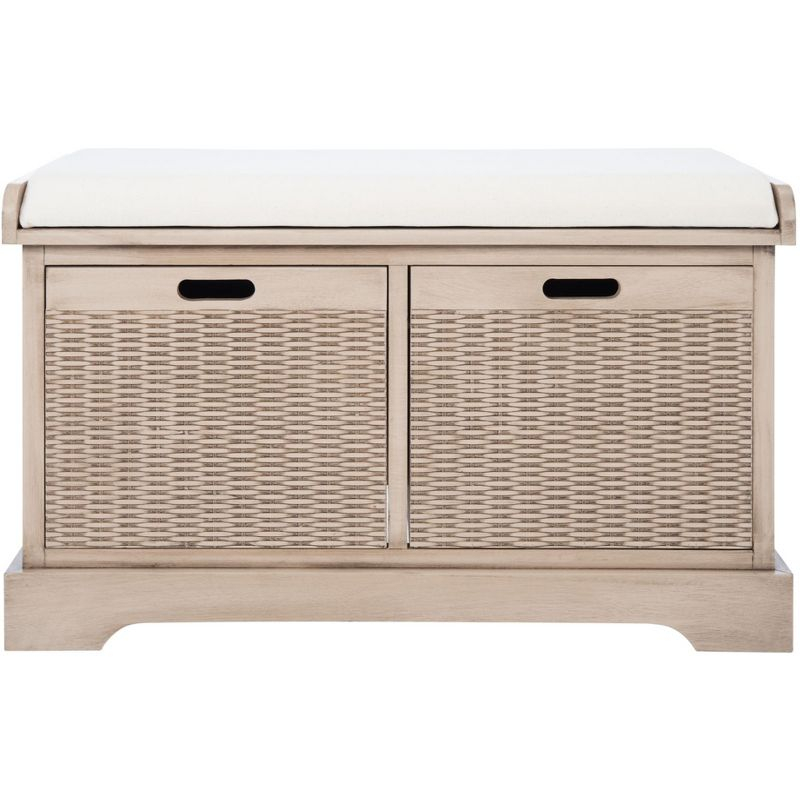 Landers 2 Drawer Cushion Bench - BCH5702 - Sand - Safavieh