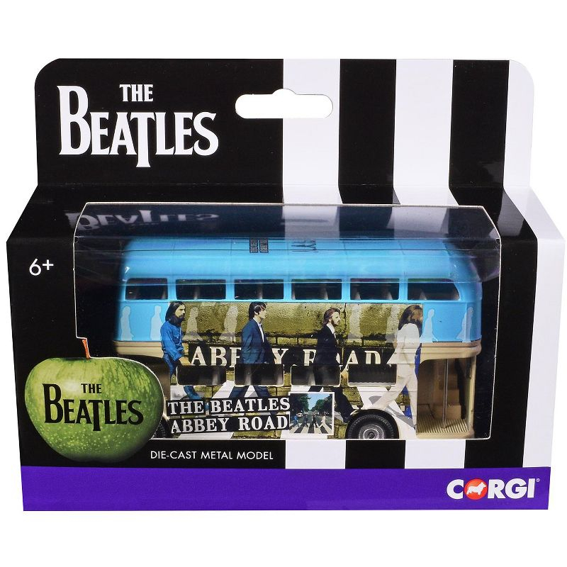 The Beatles London Double Decker Bus "Abbey Road" Blue and Beige Diecast Model Car by Corgi