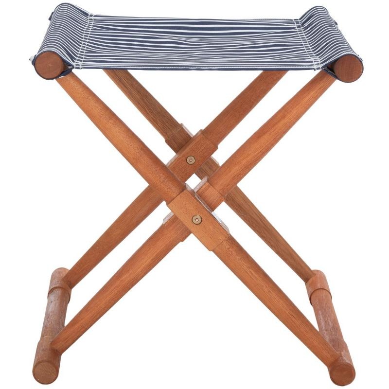 Breanne Stool Indoor/Outdoor (Set Of 2) - PAT7053 - Natural/Navy Stripe - Safavieh