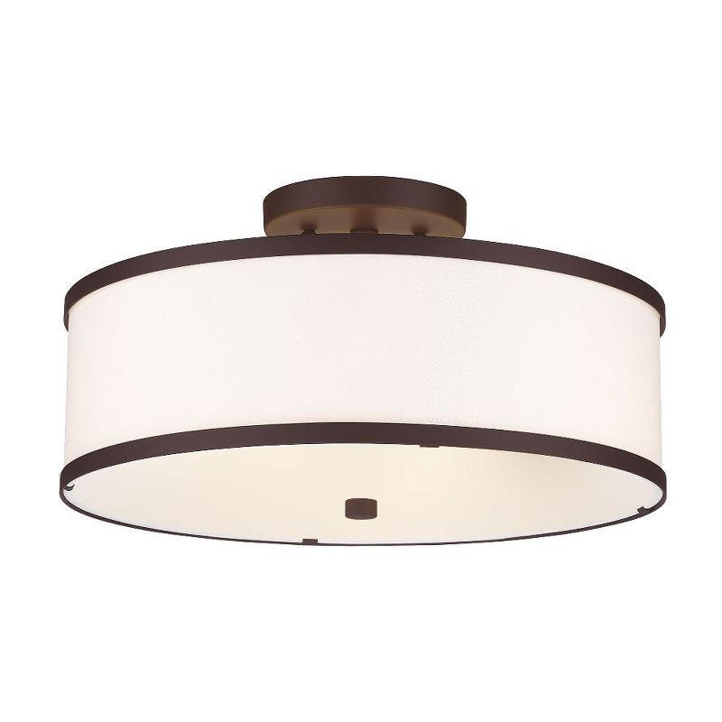 Livex Lighting Park Ridge 3 - Light Semi-Flush Mount in  Bronze