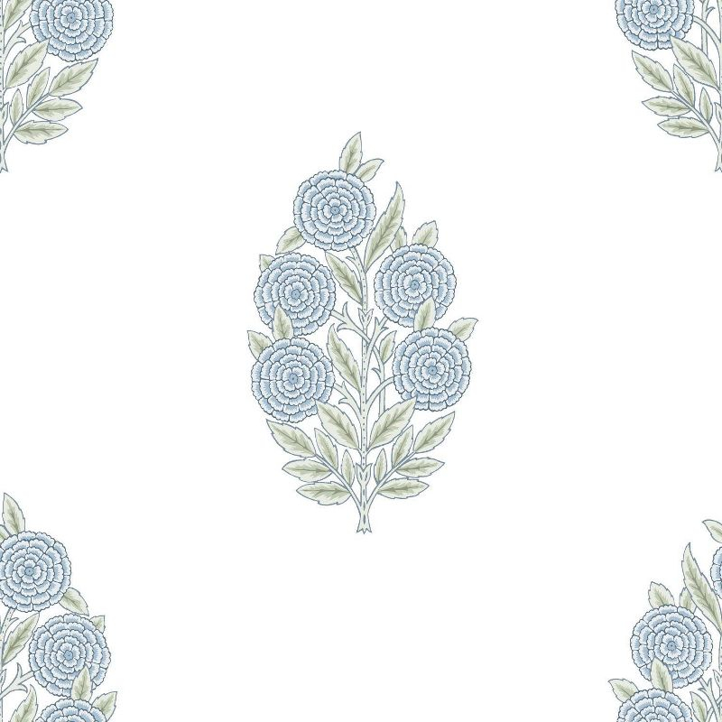 Dutch Floral Peel + Stick Wallpaper by Tamara Day - Blue