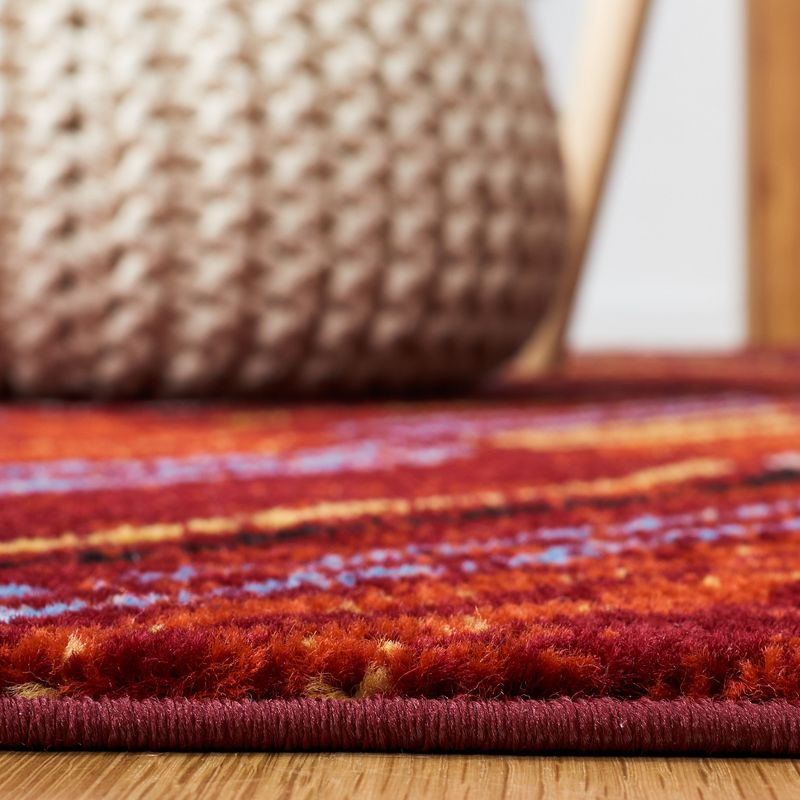 Amsterdam AMS110 Power Loomed Indoor Area Rug - Red/Terracotta - 6'7"x9'2" - Safavieh