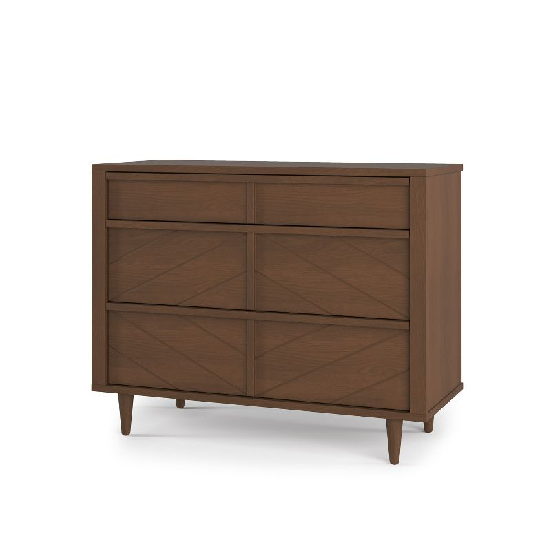 Child Craft Surrey Hill 3 Drawer Dresser for Nursery or Bedroom,  Anti-Tip Kit Included to Prevent Tipping, Baby Safe Finish (Toasted Chestnut)