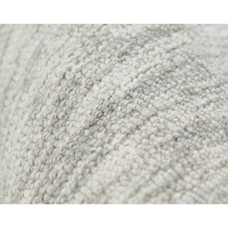 Momeni 5'x8' James Solid Handtufted Area Rug Light Gray: Wool, Low Pile, Rectangle, Indoor, Vacuum Care