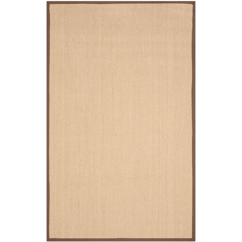 Natural Fiber NF141 Power Loomed Area Rug - Maize/Brown - 5'x8' - Safavieh.
