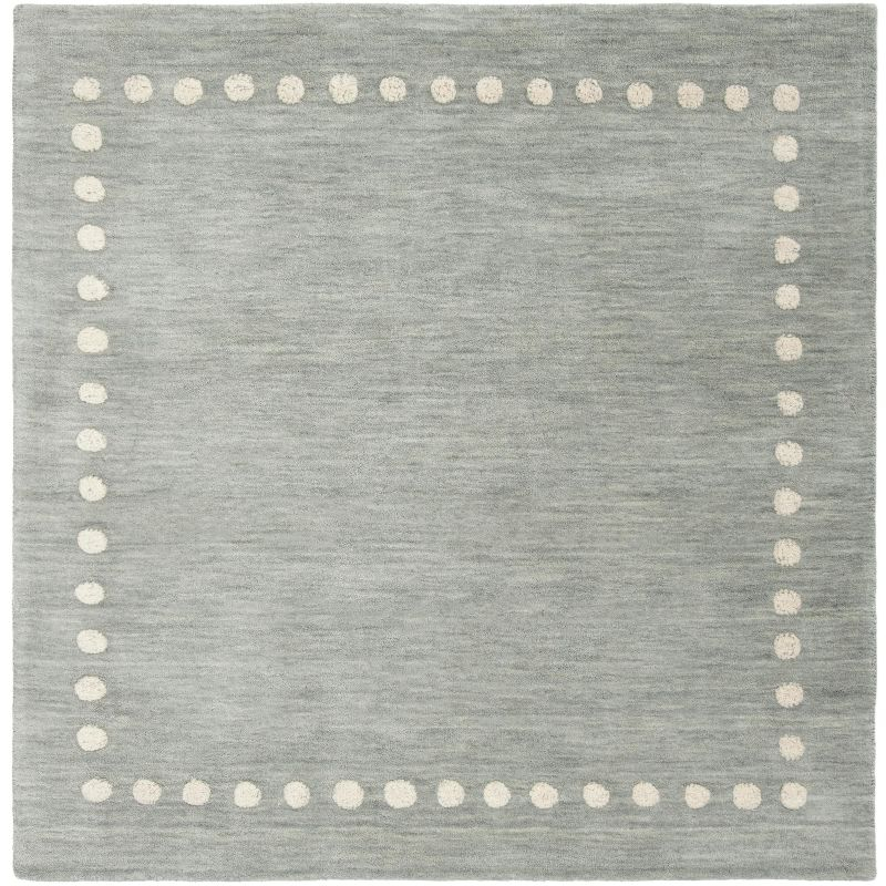 Safavieh Kids SFK802 Hand Loomed Indoor Area Rug - Grey - 5'x5' - Safavieh