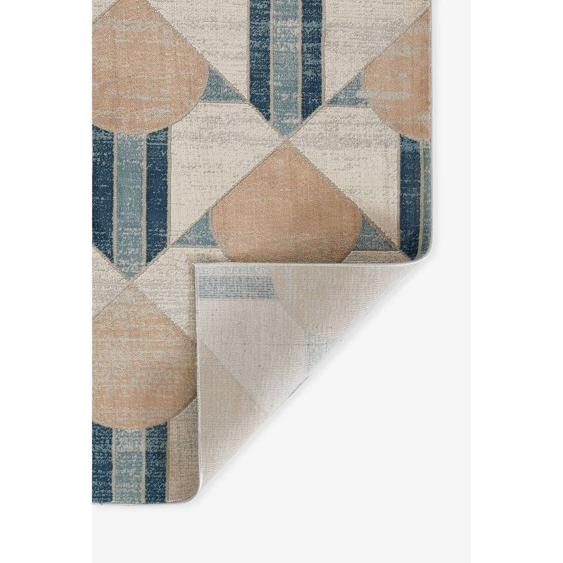 Momeni 1'10"x2'10" Edition Dimensional Machine Loomed Area Rug Blue: Geometric Pattern, Indoor, Low Pile Polyester