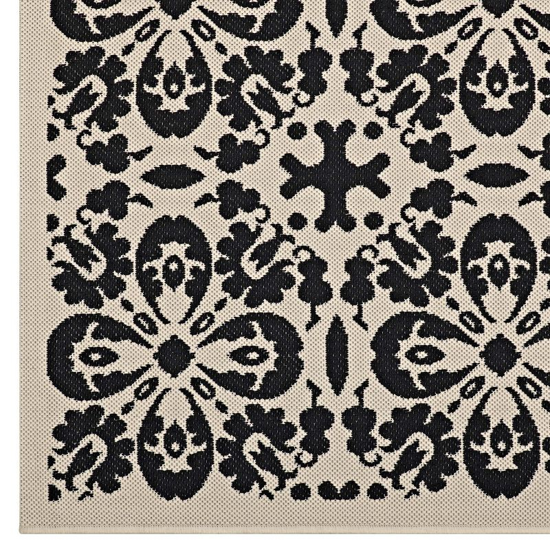 Modway Ariana Vintage Floral Trellis 4x6 Indoor and Outdoor Area Rug