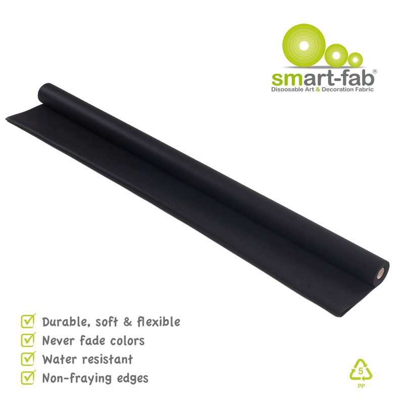 Smart-Fab® Art & Decoration Fabric Roll, 48" x 40', Black