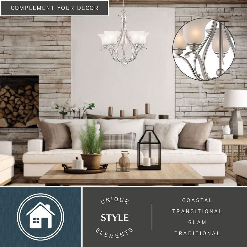 Vaxcel Monrovia 5 - Light Chandelier in  Brushed Nickel