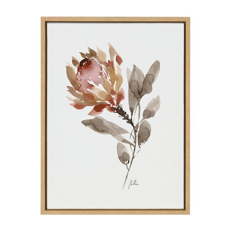 18" x 24" Sylvie Wild King Protea by Sara Berrenson Canvas - Kate & Laurel: Modern Botanical Decor, Vertical Display