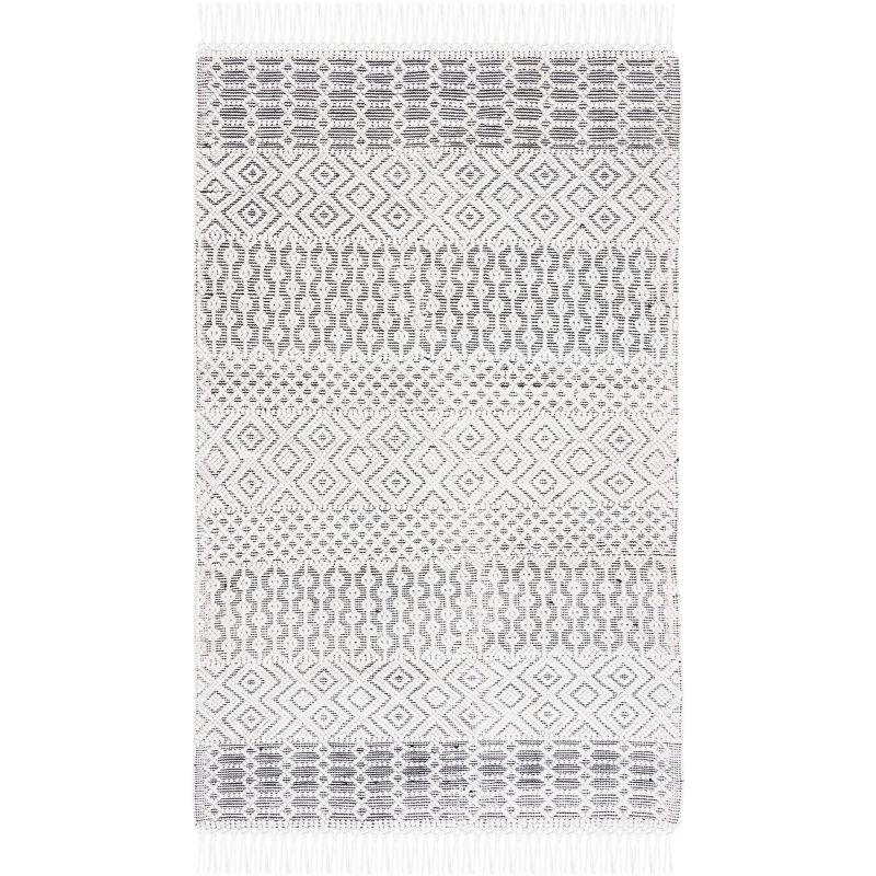 Casablanca CSB276 Hand Woven Indoor Area Rug - Black/Ivory - 5'x8' - Safavieh