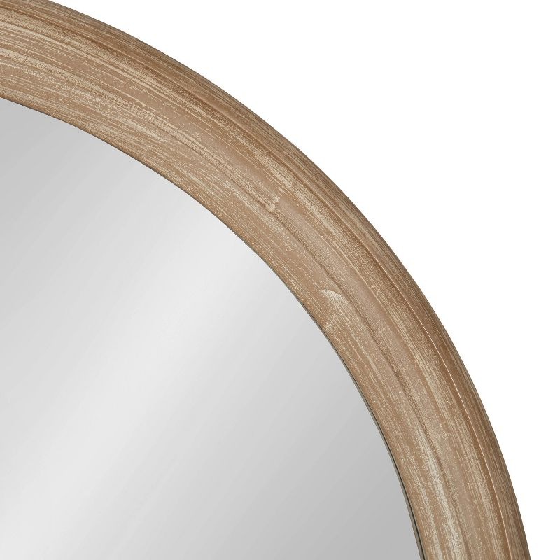 28" Mansell Round Wall Mirror Brown - Kate & Laurel All Things Decor