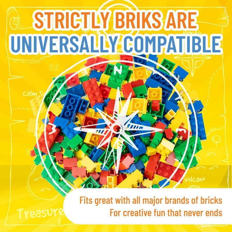 Strictly Briks Toy Building Block Starter Kit, Blue, Green, Red, and Yellow, 216 Pieces, 100% Compatible with All Major Brick Brands