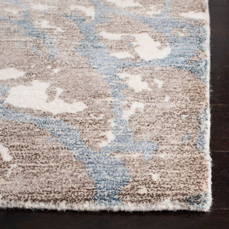 Restoration Vintage RVT112 Hand Tufted Indoor Accent Rug - 3'x5' - Light Brown/Ivory - Safavieh