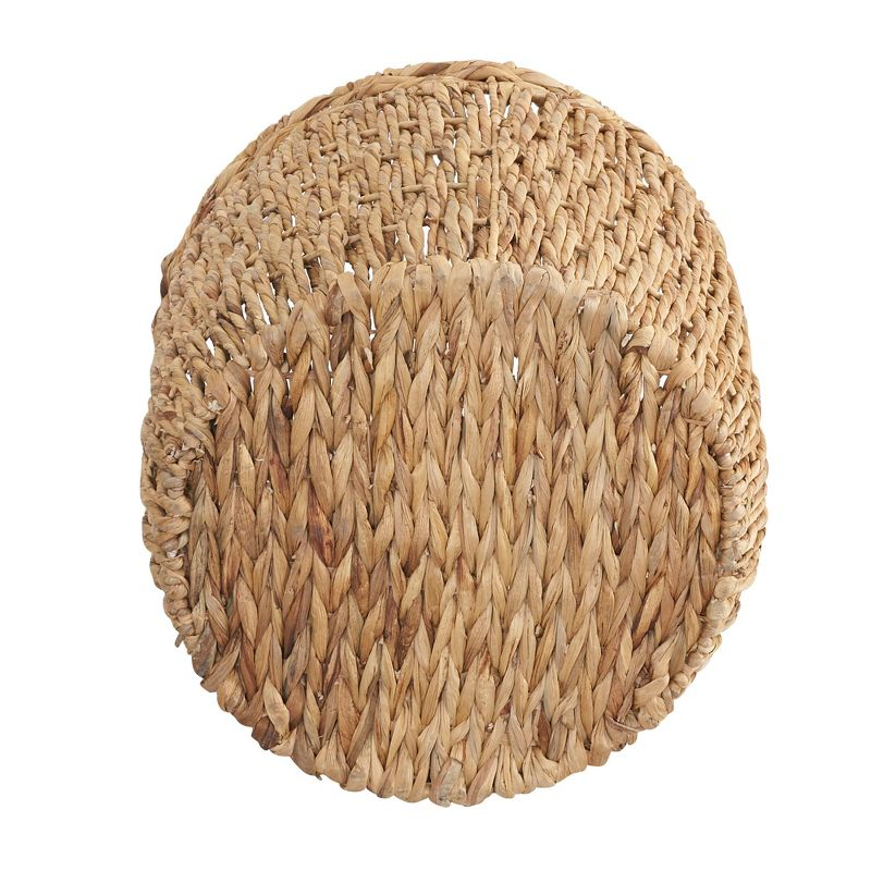 Tall Wicker Floor Basket, Woven Decorative Basket with Handles, Handmade, Great for Laundry and Storage, Natural