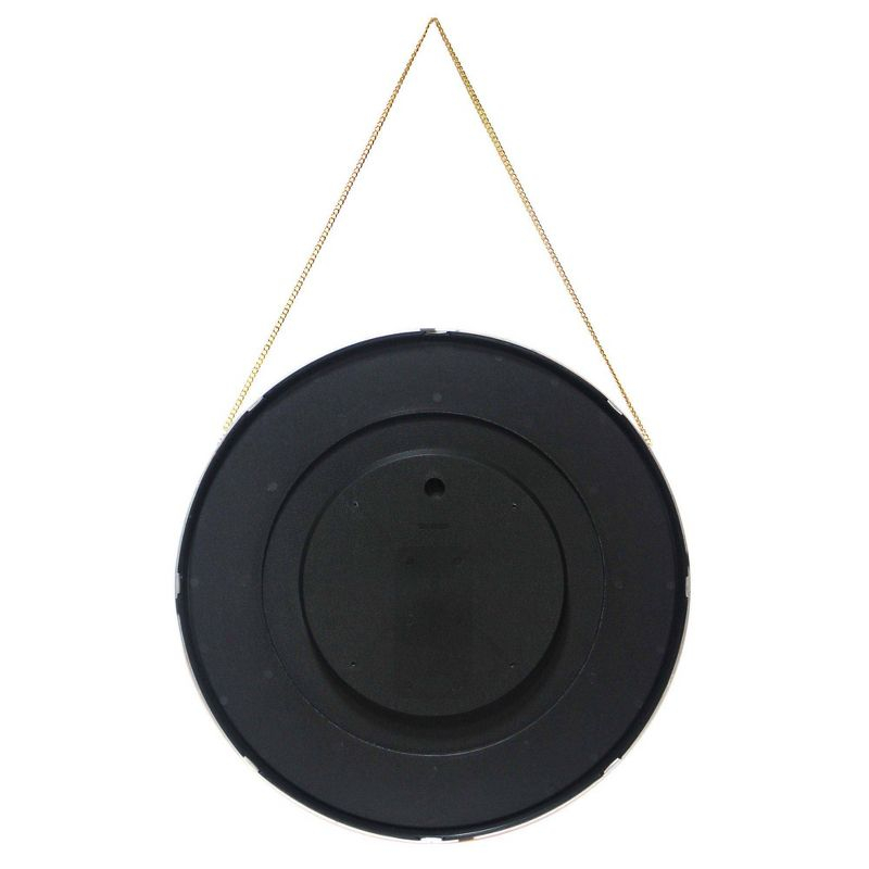 17.5" Franc Round Hanging Wall Mirror with Metal Chain Gold - Infinity Instruments: Modern Decor, No Assembly Required