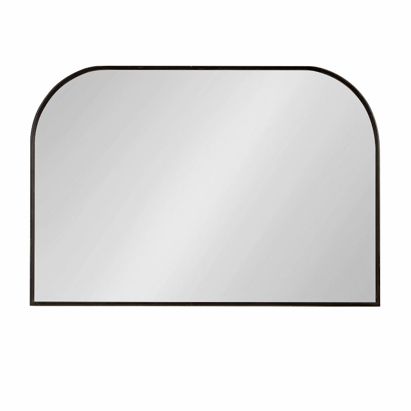 36" x 24" Caskill Framed Arch Wall Mirror Black - Kate & Laurel: Large, Modern Design, Wall-Mounted