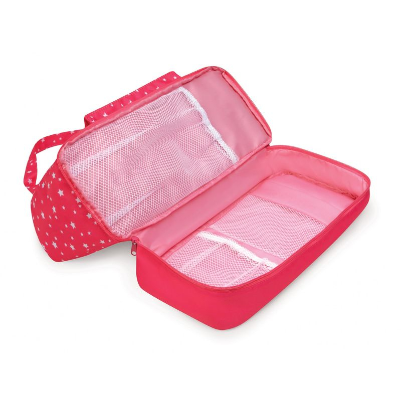Badger Basket On-the-Go Doll Tote and Storage Bag - Pink Stars
