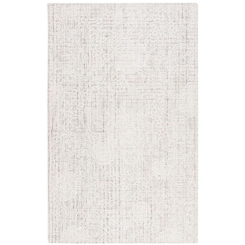 Ebony EBN114 Hand Tufted Area Rug - Grey/Ivory - 4'x6' - Safavieh.