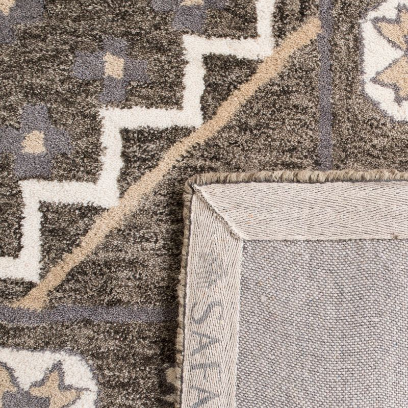 Bella BEL672 Hand Tufted Area Rug - Brown/Taupe - 5'x5' - Safavieh.