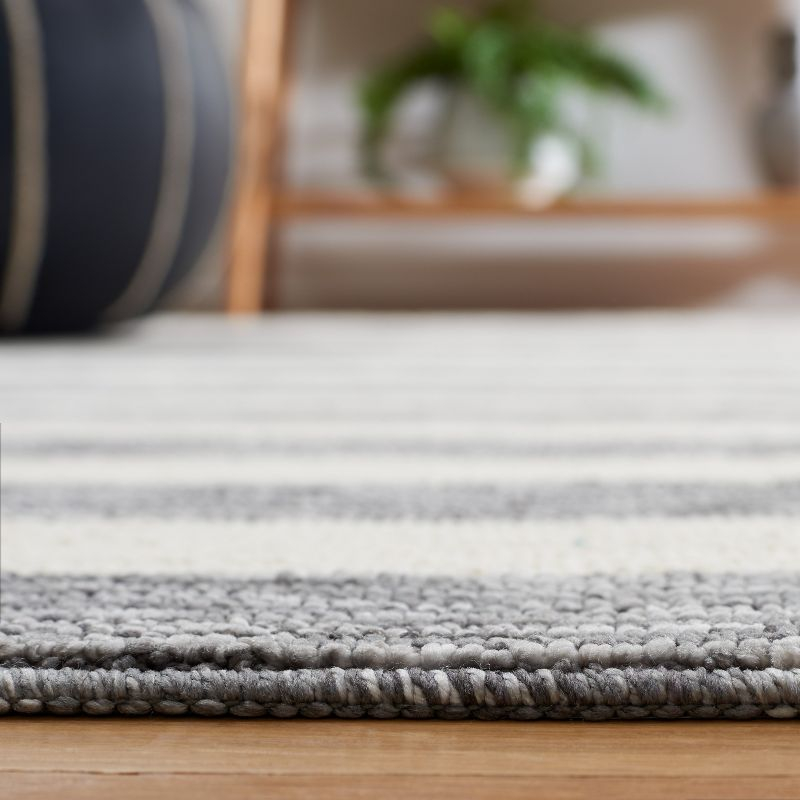 Easy Care ECR115 Power Loomed Machine Washable Indoor Runner - Dark Grey/Ivory - 2'3"x6' - Safavieh