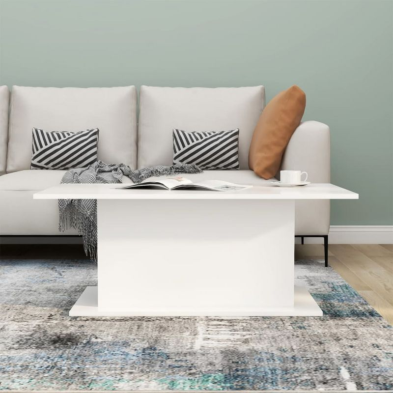 vidaXL Coffee Table White 40.2"x21.9"x15.7" Engineered Wood