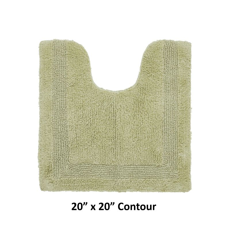 Better Trends Lux 100% Cotton Tufted Solid Reversible Bath Rug 20" x 20" Contour - Sage