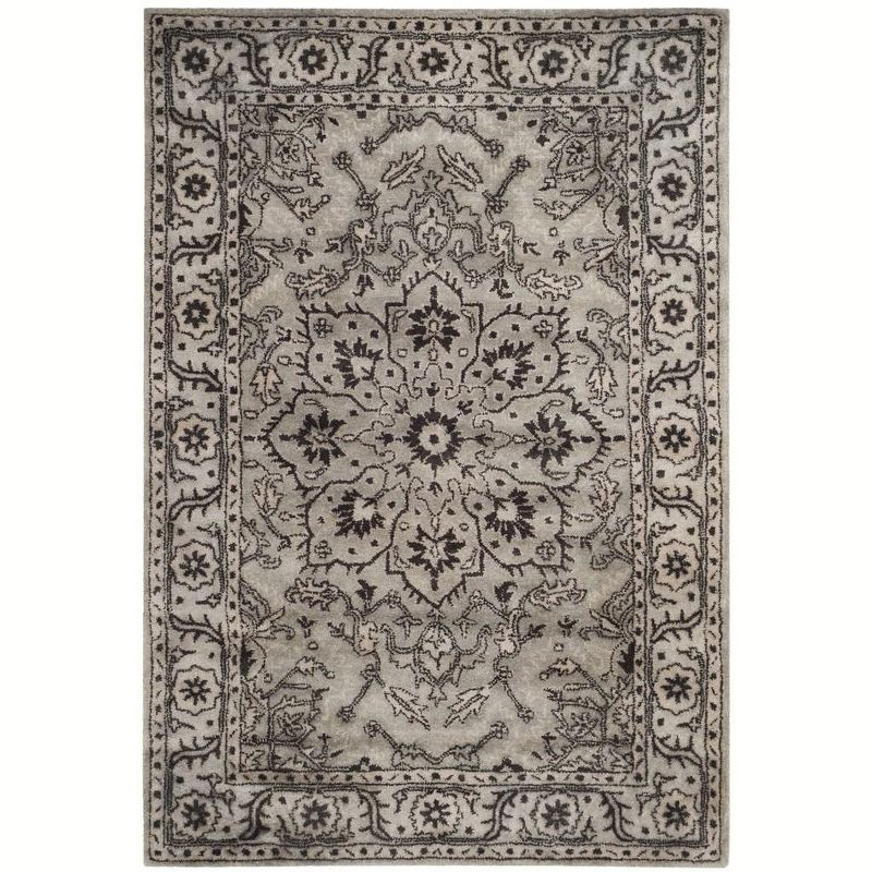 Antiquity AT58 Hand Tufted Area Rug - Grey/Beige - 4'x6' - Safavieh.