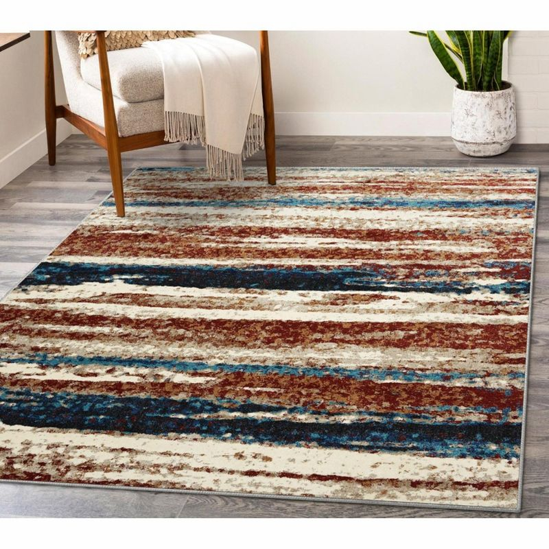 Luxe Weavers Abstract Stripe Passion 5x7 Area Rug