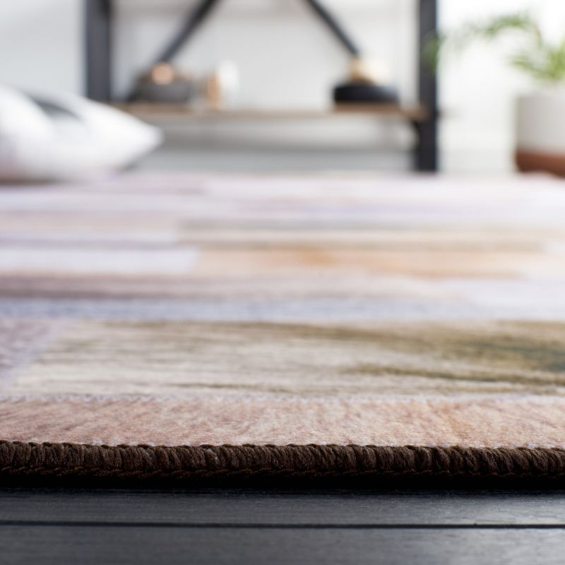 Faux Hide FAH515 Power Loomed Machine Washable Runner Rug - Beige/Purple - 2'6"x8' - Safavieh.