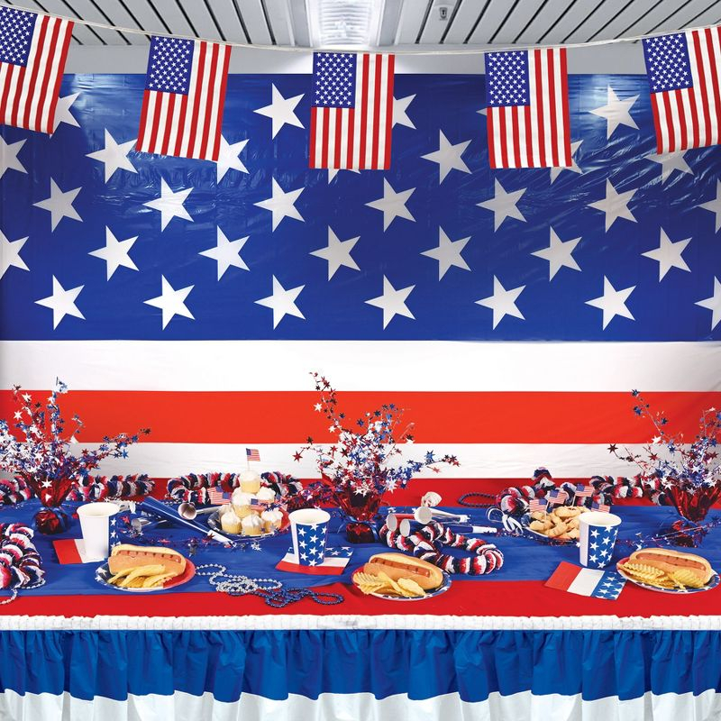 Beistle American Flag Pennant Banner, 17" x 60', (1/Pkg) Multicolored