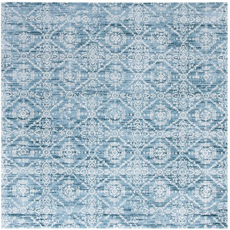 Isabella ISA953 Machine Made Indoor Area Rug - Denim Blue/Ivory - 6'7"x6'7" - Safavieh